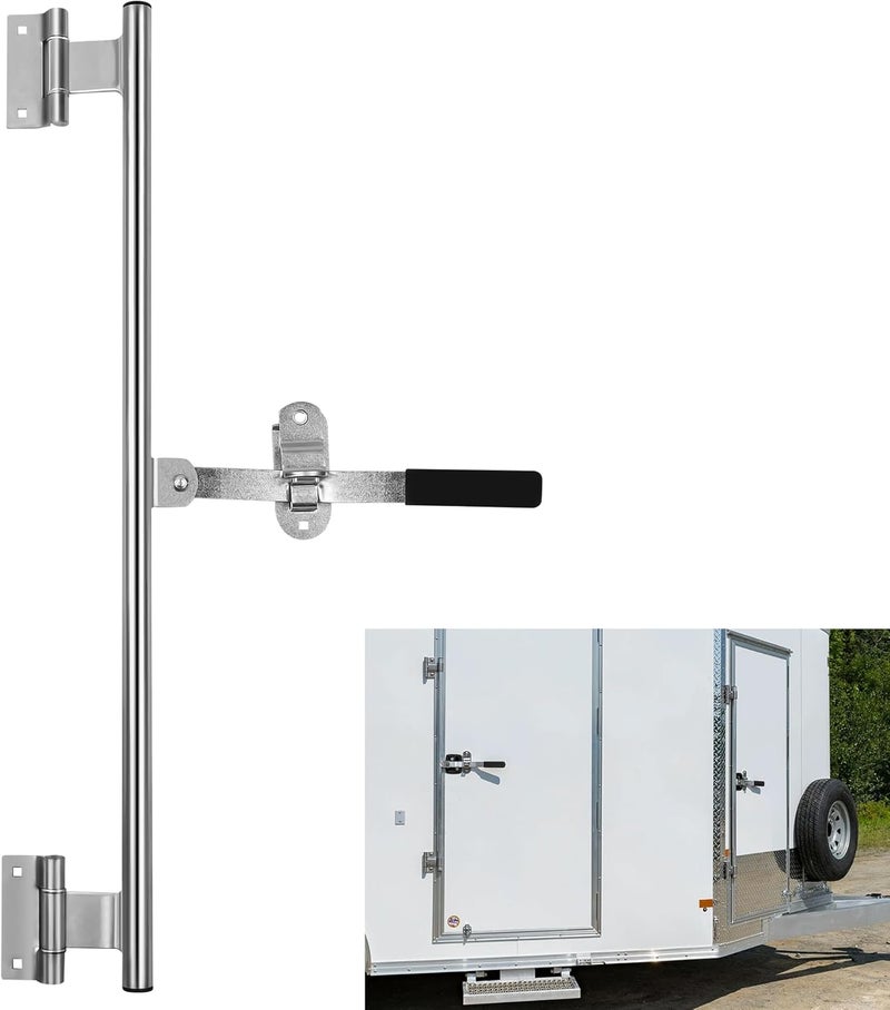 JY PERFORMANCE 36'' Trailer Swing Door Hinged Cam Bar Lock Assembly Side Door Enclosed Trailer - Image 1